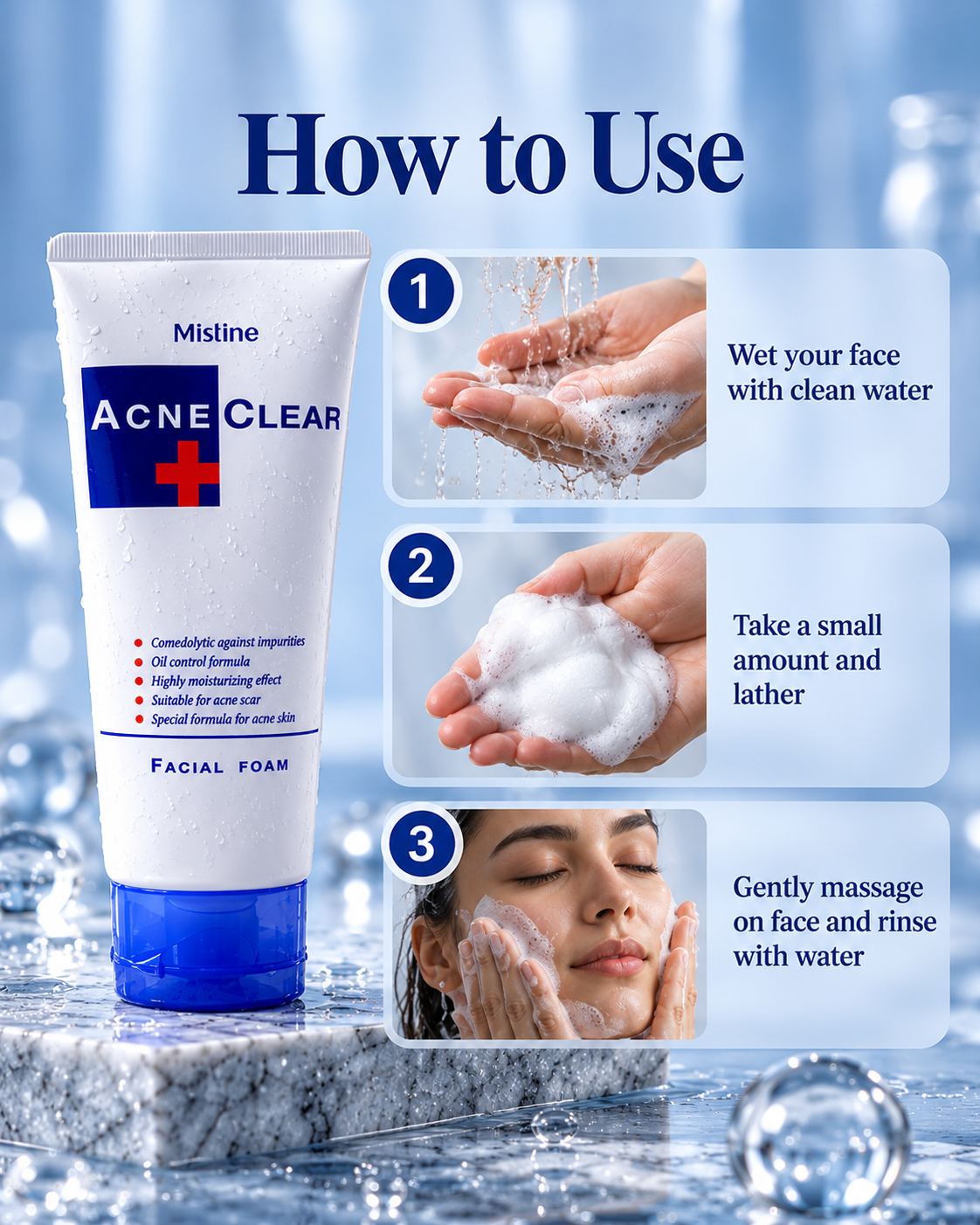 MISLINE Acne Clear Facial Kit
